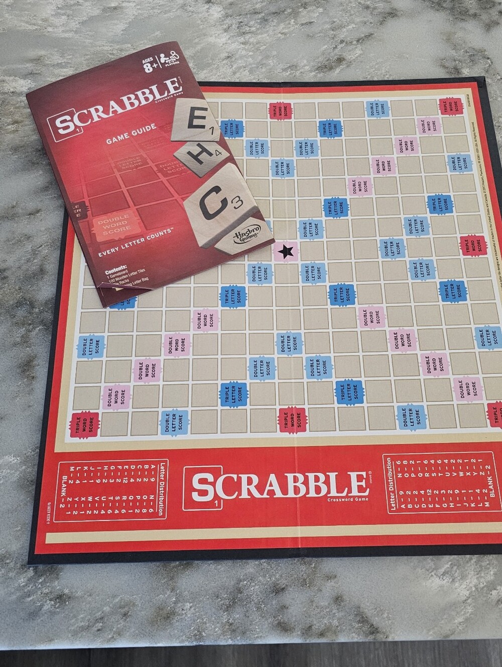 Hasbro Scrabble Replacement Game Board & Guide Booklet Manual Only 2013 Edition